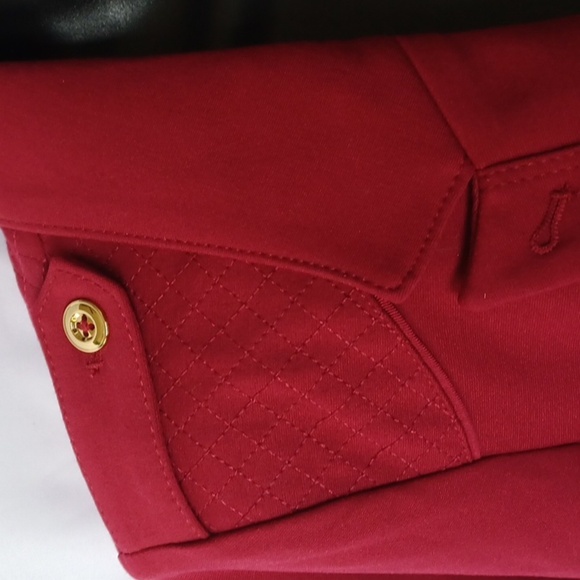 White House Black Market Blazer Jacket Womens Raspberry Gold Rayon Blend Pockets - Picture 3 of 8